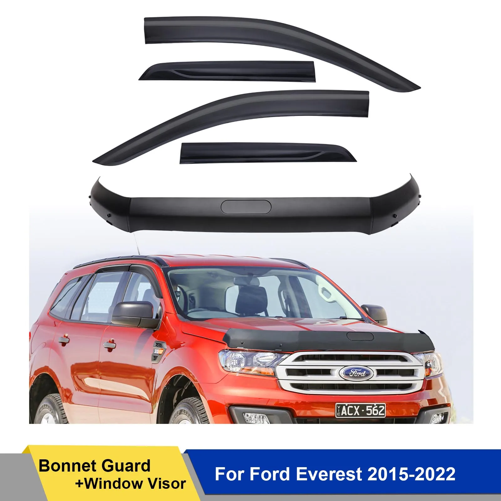 Bug Shield Hood Deflector Bonnet Guard + Window Visor Weathershield FOR FORD EVEREST 2015 2016 2017 2018 2019 2020 2021 2022
Bug Shield Hood Deflector Bonnet Guard + Window Visor Weathershield FOR FORD EVEREST 2015 2016 2017 2018 2019 2020 2021 2022