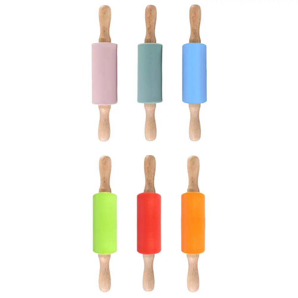 6 Pcs Silicone Rolling Pin Kids Baking Tools Dough Sticks Ball Pin Bread Making Accessories Child Roller Non Slip Handle
6 Pcs Silicone Rolling Pin Kids Baking Tools Dough Sticks Ball Pin Bread Making Accessories Child Roller Non Slip Handle