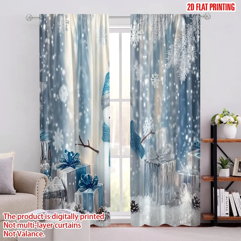 2pcs 2D flat printing Merry Christmas Scene Curtains Merry Christmas Snowman Machine Washable Fabric Without Electricity Holiday
2pcs 2D flat printing Merry Christmas Scene Curtains Merry Christmas Snowman Machine Washable Fabric Without Electricity Holiday
