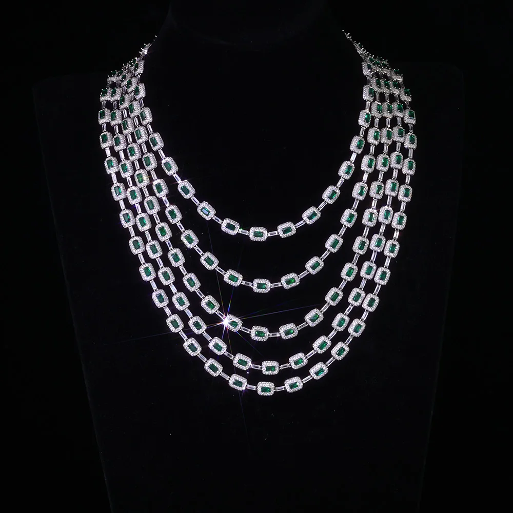 Hiphop Fashion Jewelry 7mm Sparkling White Gold Plated Green Baguette Diamond Chain Bracelet Brass Zircon Emerald Bracelet
Hiphop Fashion Jewelry 7mm Sparkling White Gold Plated Green Baguette Diamond Chain Bracelet Brass Zircon Emerald Bracelet