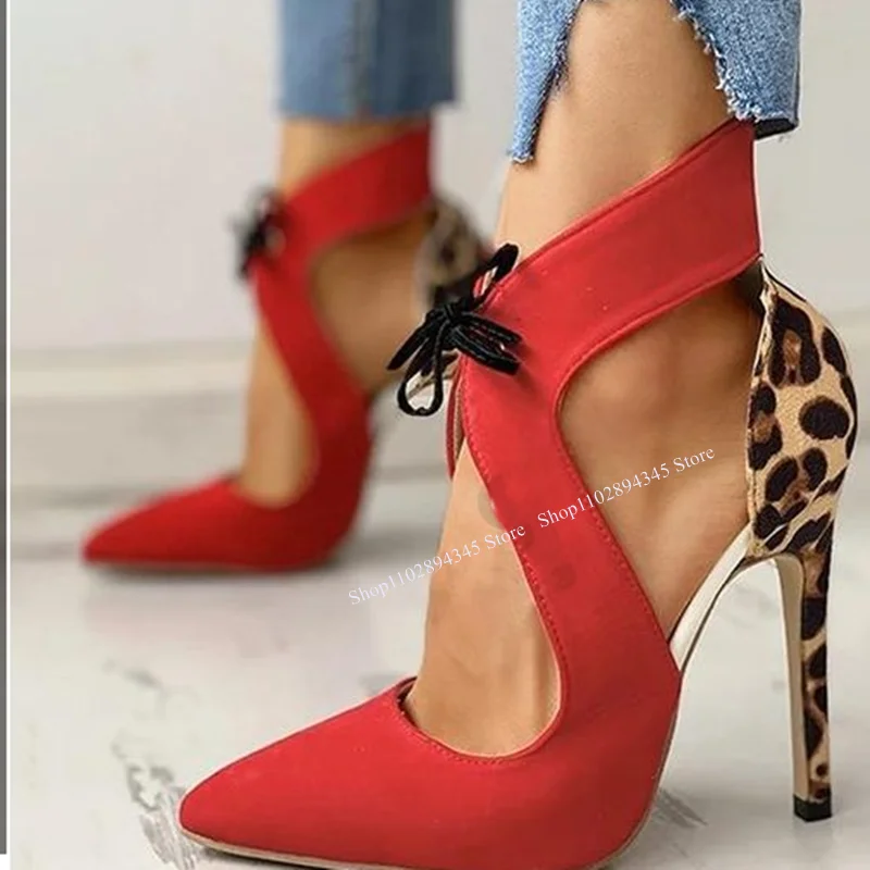 Red Hollow Leopard Heel Sandals Lace Up Pointed Toe Thin High Heel Fashion Sexy Woman Shoes Summer Party Zapatillas Mujer
Red Hollow Leopard Heel Sandals Lace Up Pointed Toe Thin High Heel Fashion Sexy Woman Shoes Summer Party Zapatillas Mujer
