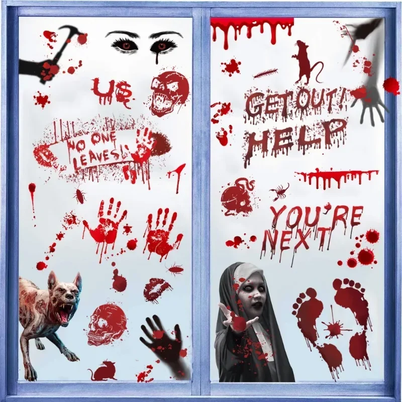 8 Pieces/Set Halloween Printed Static Stickers Window Stickers Bloody Hand Feet Skull Horror Toilet Toilet Stickers Atmosphere
8 Pieces/Set Halloween Printed Static Stickers Window Stickers Bloody Hand Feet Skull Horror Toilet Toilet Stickers Atmosphere