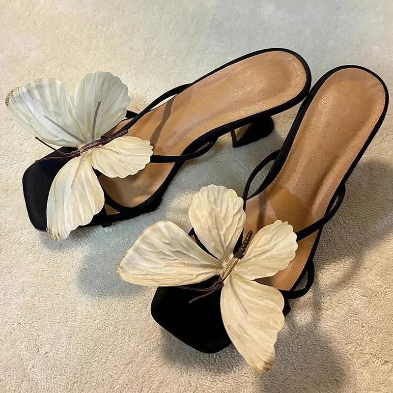 Female Shoes 2025 Open Toe Women's Slippers Fashion Dress Slippers Women String Bead Butterfly High Heels Square Toe Sandals
Female Shoes 2025 Open Toe Women's Slippers Fashion Dress Slippers Women String Bead Butterfly High Heels Square Toe Sandals