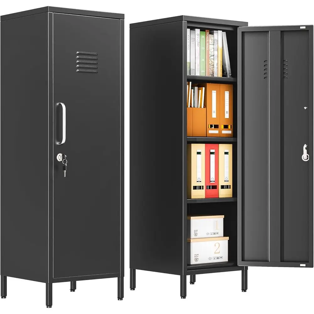 1-Door Metal Storage Locker with 3 Adjustable Shelves, Suitable for Home, School, Office, and Gym (Black)
1-Door Metal Storage Locker with 3 Adjustable Shelves, Suitable for Home, School, Office, and Gym (Black)