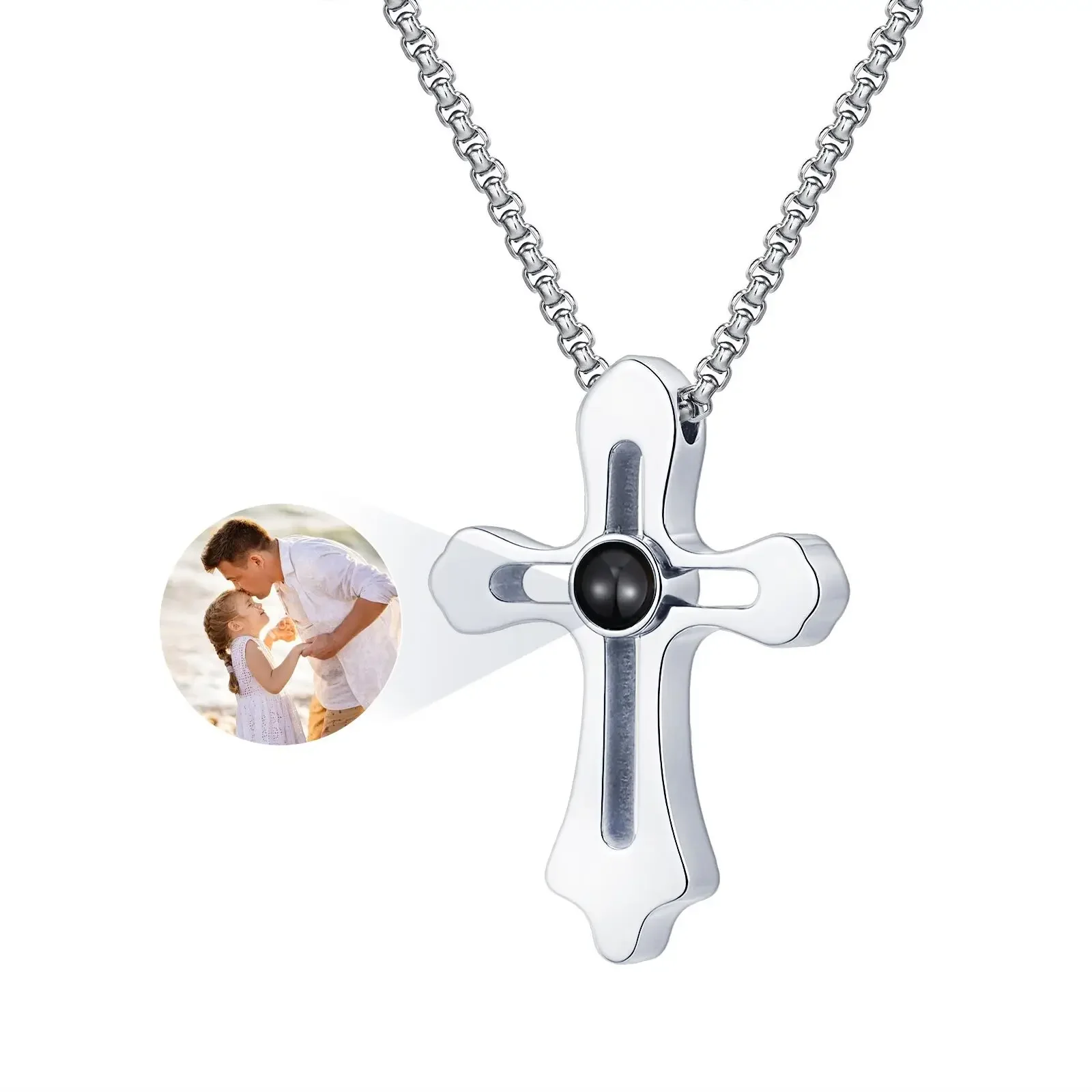 Stylish Projection Stone Cross Necklace for Men,Stainless Steel Custom Picture Photo Pendant Necklace,Jewelry Gift for Him Boys
Stylish Projection Stone Cross Necklace for Men,Stainless Steel Custom Picture Photo Pendant Necklace,Jewelry Gift for Him Boys