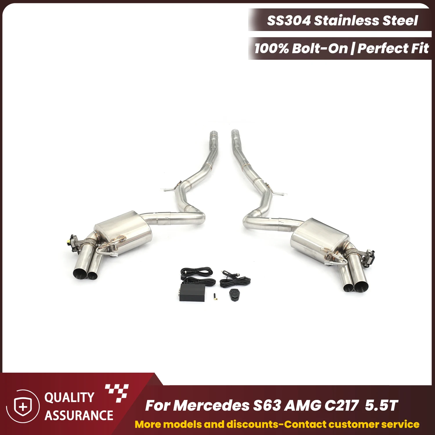 Aggressive Sound ECCF Valvetronic Exhaust Catback Exhaust For Mercedes S63 AMG C217 5.5T Performance Upgrade Easy Installation
Aggressive Sound ECCF Valvetronic Exhaust Catback Exhaust For Mercedes S63 AMG C217 5.5T Performance Upgrade Easy Installation