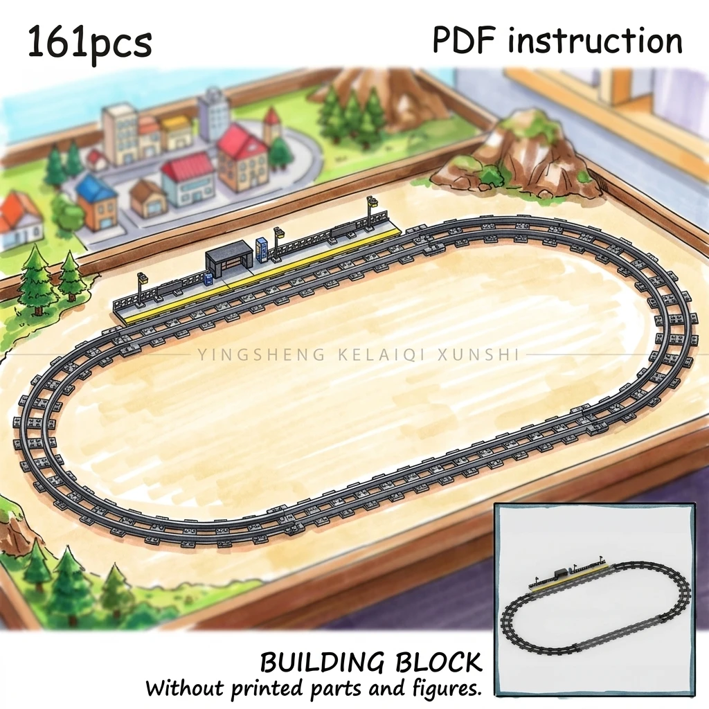 Station Platform Classic Diorama Accessory Adult Brick Set MOC Railway Train Track Loop Expansion Pack Building Blocks
Station Platform Classic Diorama Accessory Adult Brick Set MOC Railway Train Track Loop Expansion Pack Building Blocks