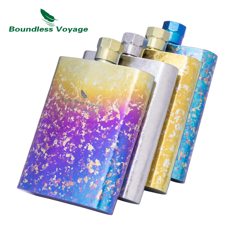 Boundless Voyage Titanium Flask Mini Flagon 100ml for Outdoor Travel Water Juice Whiskey Wine Bottle Ti3262D
Boundless Voyage Titanium Flask Mini Flagon 100ml for Outdoor Travel Water Juice Whiskey Wine Bottle Ti3262D