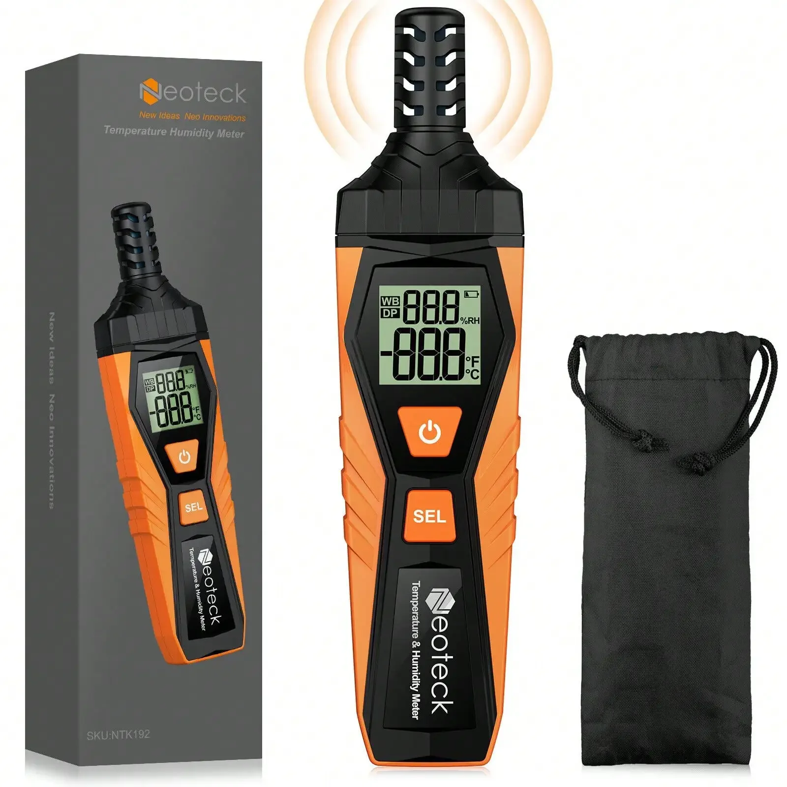 2 in 1 Digital Temperature Humidity Meter Dual LCD Display Accurate humidity monitor with Wet Bulb Dew Point Measurment for HVAC
2 in 1 Digital Temperature Humidity Meter Dual LCD Display Accurate humidity monitor with Wet Bulb Dew Point Measurment for HVAC