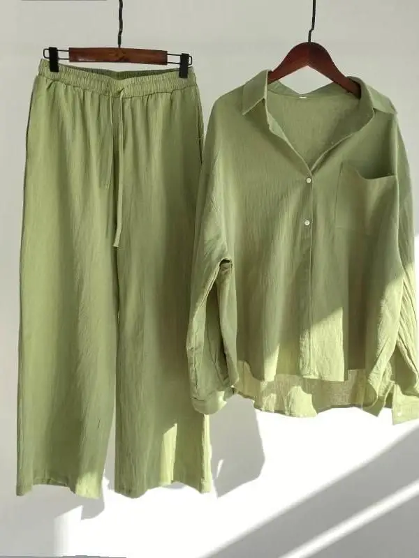 Women's Fashion Cotton Linen Shirt Suit High Waist Short Sleeve Regular Fit Shirt Chinese Brand Women's Clothing
Women's Fashion Cotton Linen Shirt Suit High Waist Short Sleeve Regular Fit Shirt Chinese Brand Women's Clothing