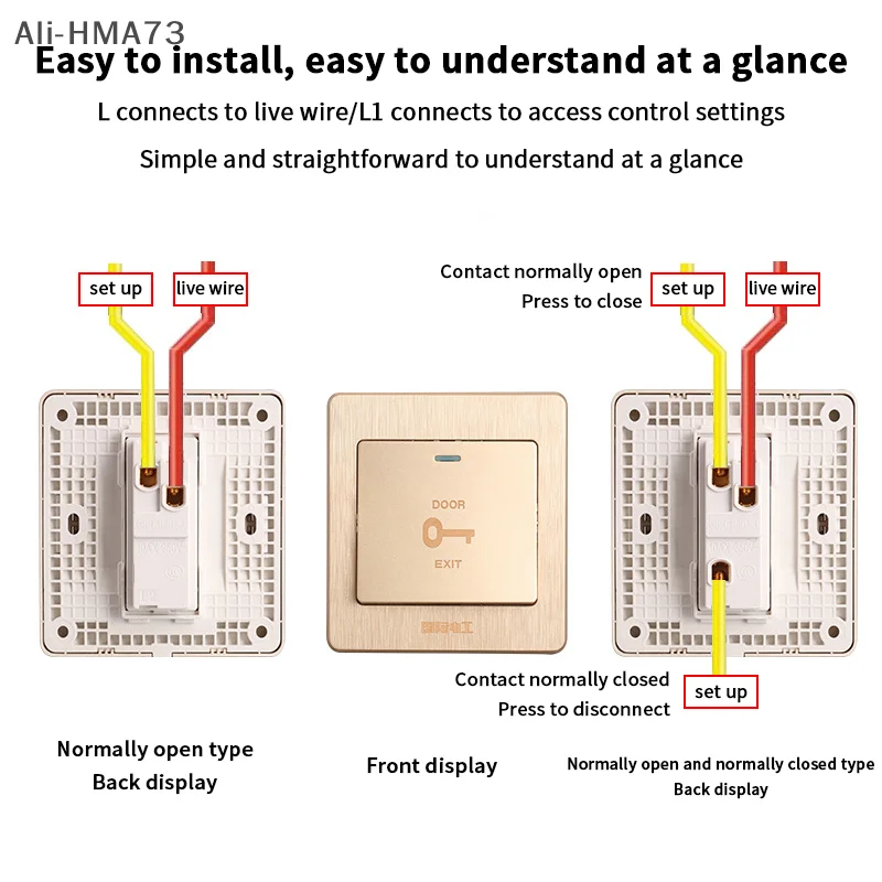 1Pc Universal Replacement Plastic Release Door Exit Button Switch 1NC Output Emergency Push Button Switch Access Control System
1Pc Universal Replacement Plastic Release Door Exit Button Switch 1NC Output Emergency Push Button Switch Access Control System