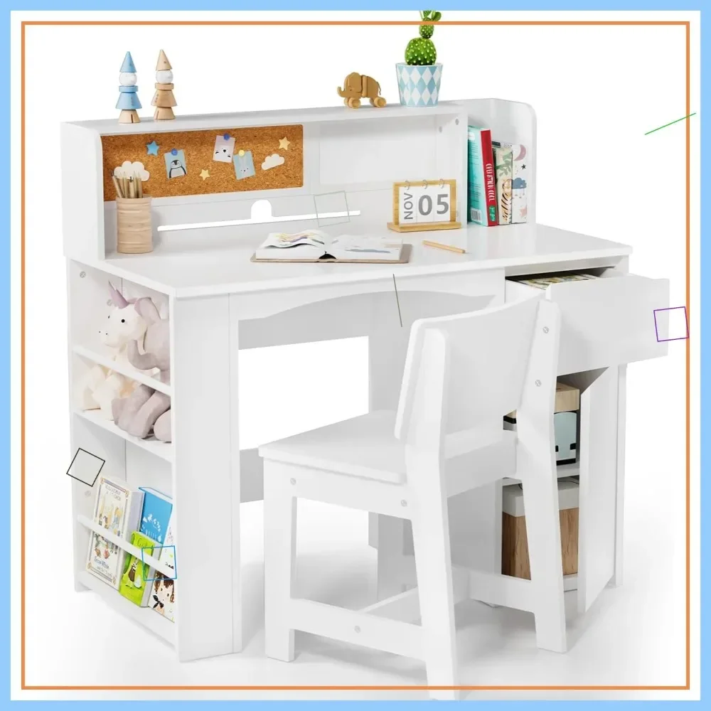 Hot-sellingKids Desk and Chair Set with Bookshelf, Storage Cabinet, Cork Board for Study & Crafts, Ergonomic Student Workstation
Hot-sellingKids Desk and Chair Set with Bookshelf, Storage Cabinet, Cork Board for Study & Crafts, Ergonomic Student Workstation