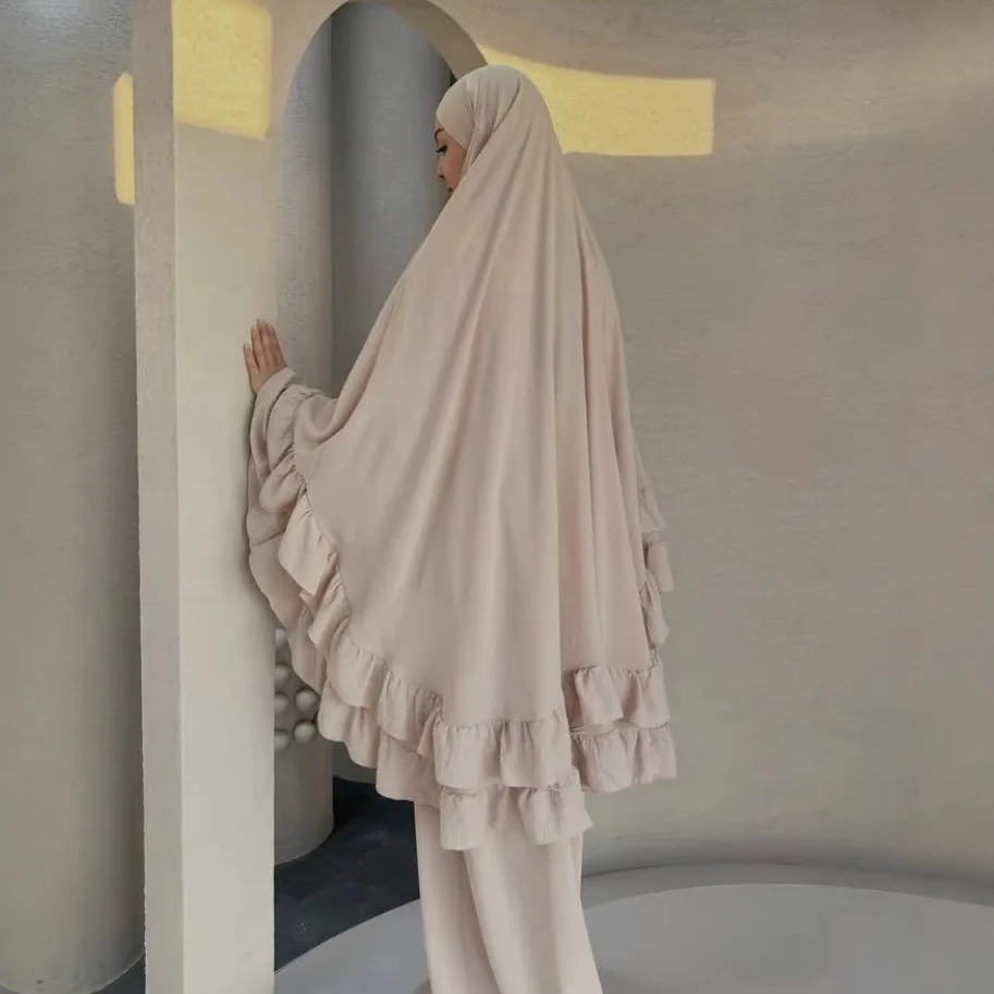 Eid Muslim Women 2 Piece Jalabiya Sets Khimar Hijab Dress Prayer Garment Abaya Hooded Ramadan Gown Islam Niqab Burqa Djellaba
Eid Muslim Women 2 Piece Jalabiya Sets Khimar Hijab Dress Prayer Garment Abaya Hooded Ramadan Gown Islam Niqab Burqa Djellaba