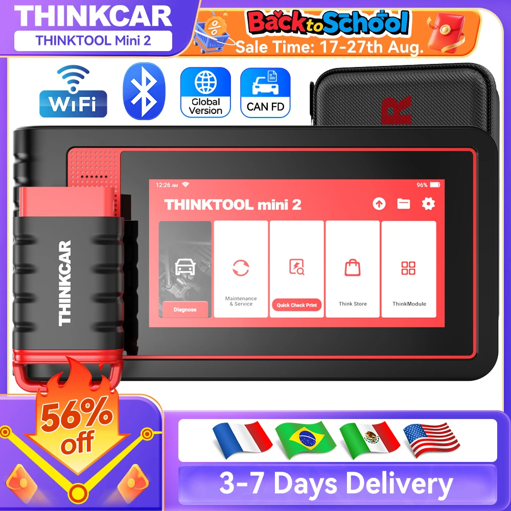 THINKCAR THINKTOOL Mini 2/Thinktool Mini OBD2 сканер автомобильный диагностический инструмент диагностика всех систем автосканер кодирование ЭБУ/активный тест CANFD пожизненно бесплатно
THINKCAR THINKTOOL Mini 2/Thinktool Mini OBD2 сканер автомобильный диагностический инструмент диагностика всех систем автосканер кодирование ЭБУ/активный тест CANFD пожизненно бесплатно