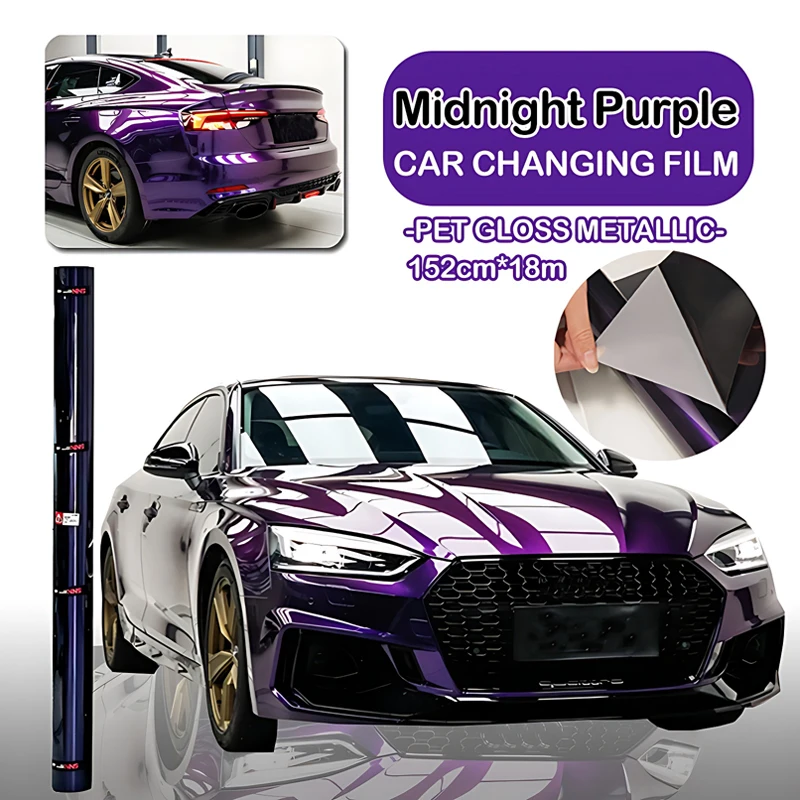 18Mx152CM Super Glossy Metallic Midnight Purple Film Wraping Vinyl Wrap For Car Decals Auto Stickers Cover Wrapping Foil Parts
18Mx152CM Super Glossy Metallic Midnight Purple Film Wraping Vinyl Wrap For Car Decals Auto Stickers Cover Wrapping Foil Parts