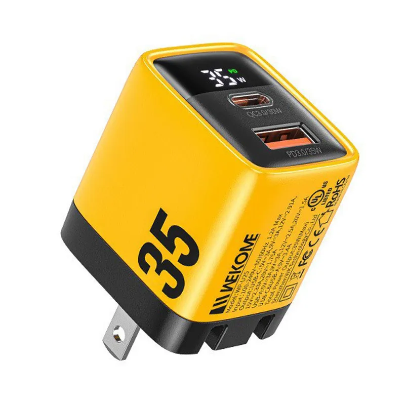 Luxmoc 35W GaN Super Fast Charger USB Type-C Dual Charging Port Digital Display Fast Charger For iPhone EU UK US Plug Charger
Luxmoc 35W GaN Super Fast Charger USB Type-C Dual Charging Port Digital Display Fast Charger For iPhone EU UK US Plug Charger