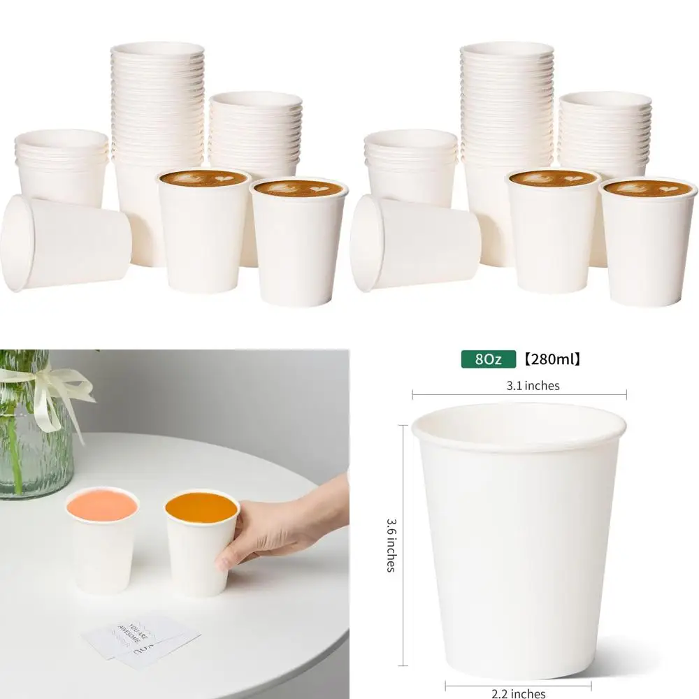 1000 одноразовых бумажных стаканчиков для кофе, 8 унций, белые, идеально подходят для использования в офисе
1000 одноразовых бумажных стаканчиков для кофе, 8 унций, белые, идеально подходят для использования в офисе