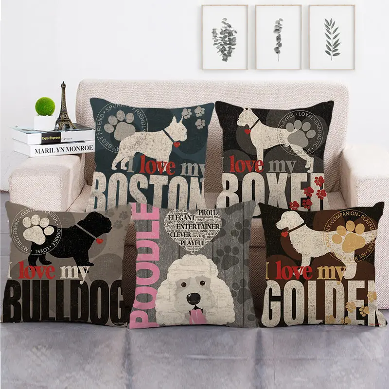 Love My Dog Pillows Case Cute Dog Pet Pillow Covers Decorative Cushions for Elegant Sofa Bed Pillowcases Boy Girl Kid Room 45x45
Love My Dog Pillows Case Cute Dog Pet Pillow Covers Decorative Cushions for Elegant Sofa Bed Pillowcases Boy Girl Kid Room 45x45