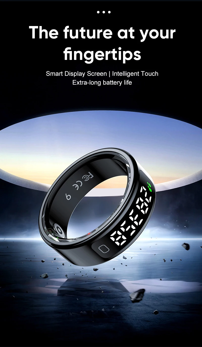 Color Display Screen Smart Ring Men Women Gesture Swipe Video Smartring Charging Case Health Monitor Waterproof For Android IOS
Color Display Screen Smart Ring Men Women Gesture Swipe Video Smartring Charging Case Health Monitor Waterproof For Android IOS