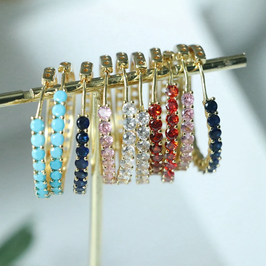 5Pairs/Trendy Gold Color Cubic Zirconia Round Copper Earrings For Women Metal Crystal Earring Party Everyday Jewelry
5Pairs/Trendy Gold Color Cubic Zirconia Round Copper Earrings For Women Metal Crystal Earring Party Everyday Jewelry