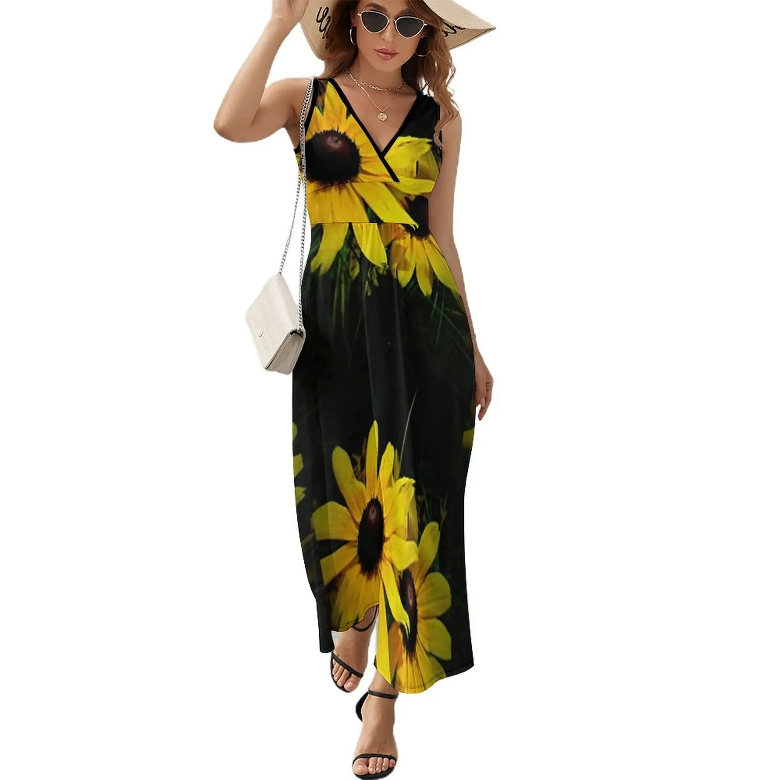 Black Eye Susan Sleeveless Dress luxury women's party dress evening prom Women's summer skirt
Black Eye Susan Sleeveless Dress luxury women's party dress evening prom Women's summer skirt