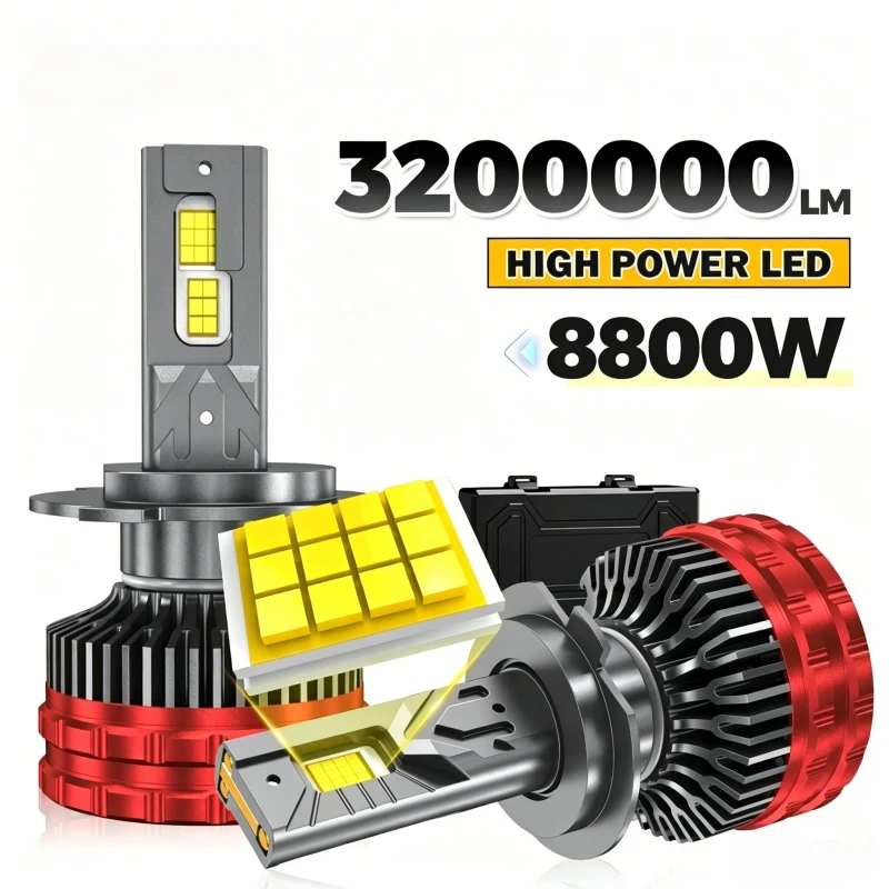 8800W 3200000LM H7 LED Headlights CANBUS H4 H1H11 9005 HB3 9006 HB4 9007 9008 9012 High Power Auto Headlamp Plug And Play
8800W 3200000LM H7 LED Headlights CANBUS H4 H1H11 9005 HB3 9006 HB4 9007 9008 9012 High Power Auto Headlamp Plug And Play