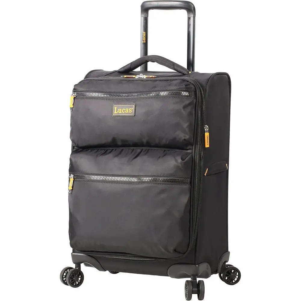 Ultra Lightweight 22.8-inch Expandable Carry-On Suitcase with 8-Spinner Wheels for Air Travel (Black)
Ultra Lightweight 22.8-inch Expandable Carry-On Suitcase with 8-Spinner Wheels for Air Travel (Black)