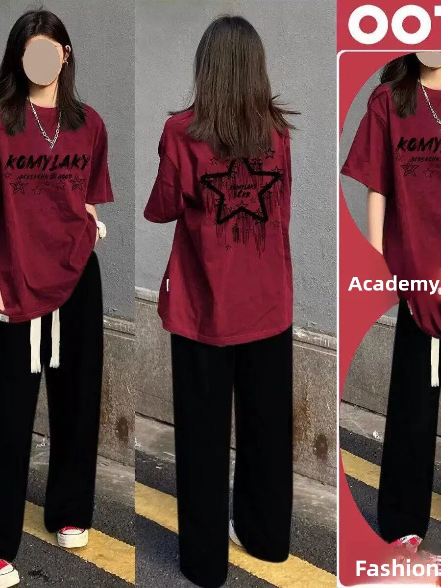 plus Size 300 Pounds Cute Sister College Style Cool Sportswear Set Women Summer Short Sleeve T-Shirt Casual Pants Two Piece Set
plus Size 300 Pounds Cute Sister College Style Cool Sportswear Set Women Summer Short Sleeve T-Shirt Casual Pants Two Piece Set