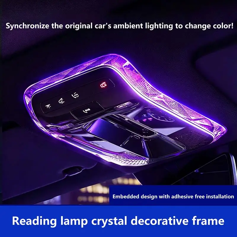 【MO】Car Reading Light Crystal Decorative Frame Ambient Light Trim Crystal Reading Light Frames Decor For Auto Interior Upgrade
【MO】Car Reading Light Crystal Decorative Frame Ambient Light Trim Crystal Reading Light Frames Decor For Auto Interior Upgrade
