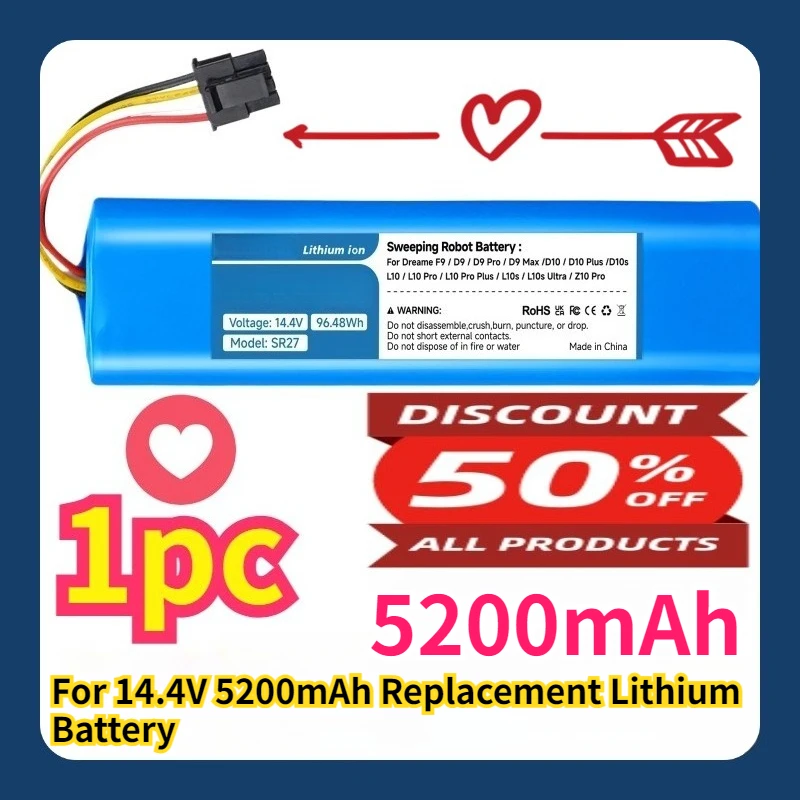 For 14.4V 5200mAh Replacement Lithium Battery
For 14.4V 5200mAh Replacement Lithium Battery