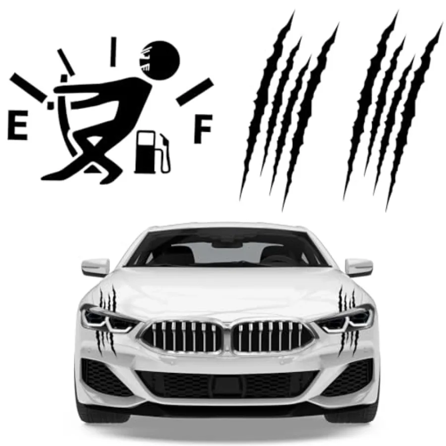 3 Pieces Funny Car Stickers, Including Fuel Gauge Empty Sticker 2 Pieces Black Claw Decals Waterproof Headlight Decal Car Refle
3 Pieces Funny Car Stickers, Including Fuel Gauge Empty Sticker 2 Pieces Black Claw Decals Waterproof Headlight Decal Car Refle