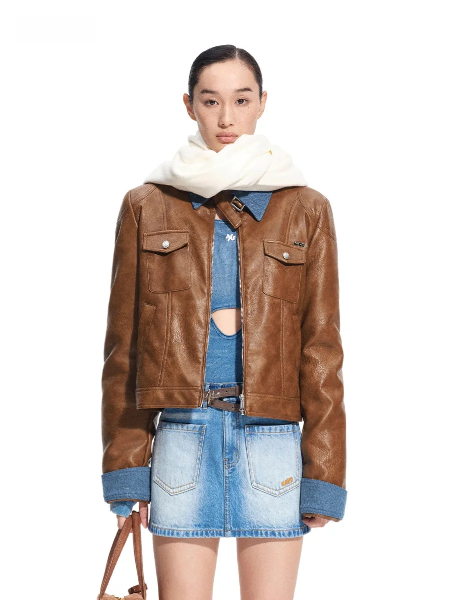NAWS Ross Series Vintage Short Shoulder Lamb Fur Jacket Cotton PU Leather Coat Youth Straight Tube Fit Zipper Closure Women's...
NAWS Ross Series Vintage Short Shoulder Lamb Fur Jacket Cotton PU Leather Coat Youth Straight Tube Fit Zipper Closure Women's...