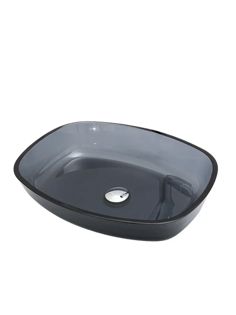 Brown Tempered Glass Table Basin Modern Minimalist Wash Basin Transparent Blue Art Washbasin Wash Basin
Brown Tempered Glass Table Basin Modern Minimalist Wash Basin Transparent Blue Art Washbasin Wash Basin
