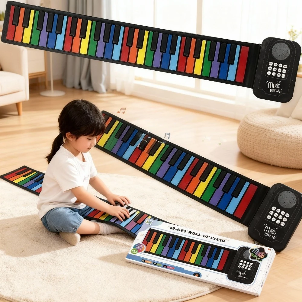 25/37/49 Keys Roll Up Piano, Rainbow Color Portable Electronic Keyboard for Beginners Music Education
25/37/49 Keys Roll Up Piano, Rainbow Color Portable Electronic Keyboard for Beginners Music Education