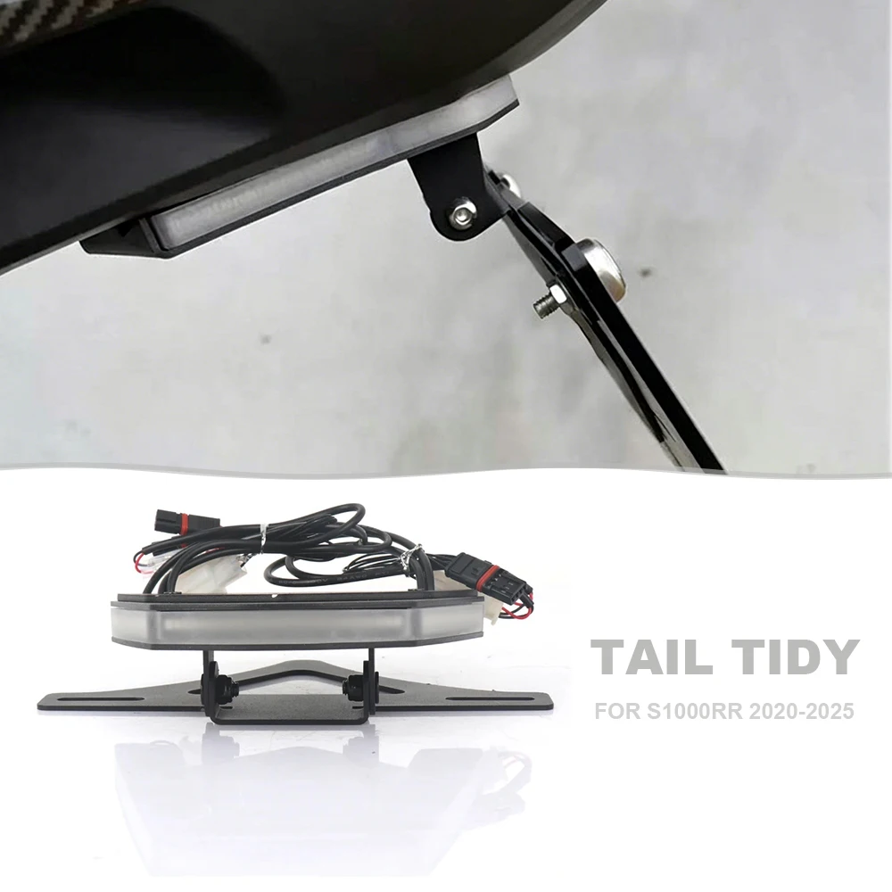For BMW S1000RR S1000R S 1000 RR 2020-2025 Foldable Tail Tidy Fender Eliminator Rear License Plate Holder Bracket with LED Light
For BMW S1000RR S1000R S 1000 RR 2020-2025 Foldable Tail Tidy Fender Eliminator Rear License Plate Holder Bracket with LED Light