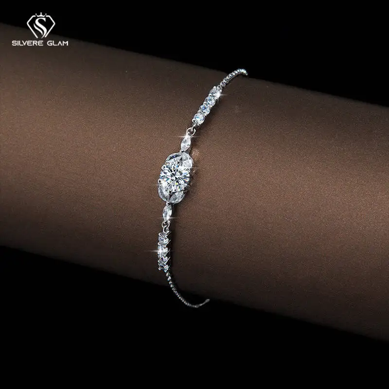SG 1ct 925 Sterling Silver Moissanite Bracelet For Women Men D VVS1 Zircon Moissanite Flower Leaf Chain Bracelet Lab Gemstone
SG 1ct 925 Sterling Silver Moissanite Bracelet For Women Men D VVS1 Zircon Moissanite Flower Leaf Chain Bracelet Lab Gemstone