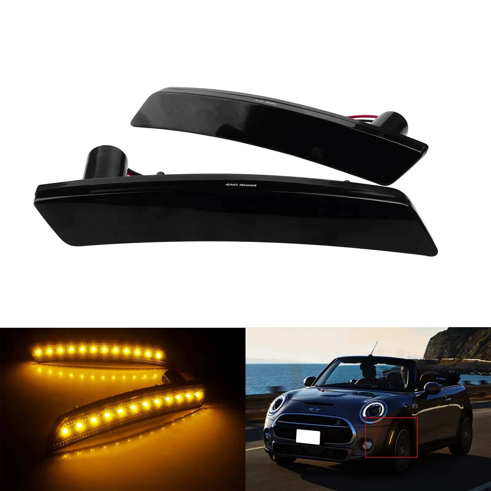 ANGRONG 2x Front Amber LED Side Marker Light Black Lens For Mini Cooper R55 R56 R57 R58 R59 R60 R61
ANGRONG 2x Front Amber LED Side Marker Light Black Lens For Mini Cooper R55 R56 R57 R58 R59 R60 R61