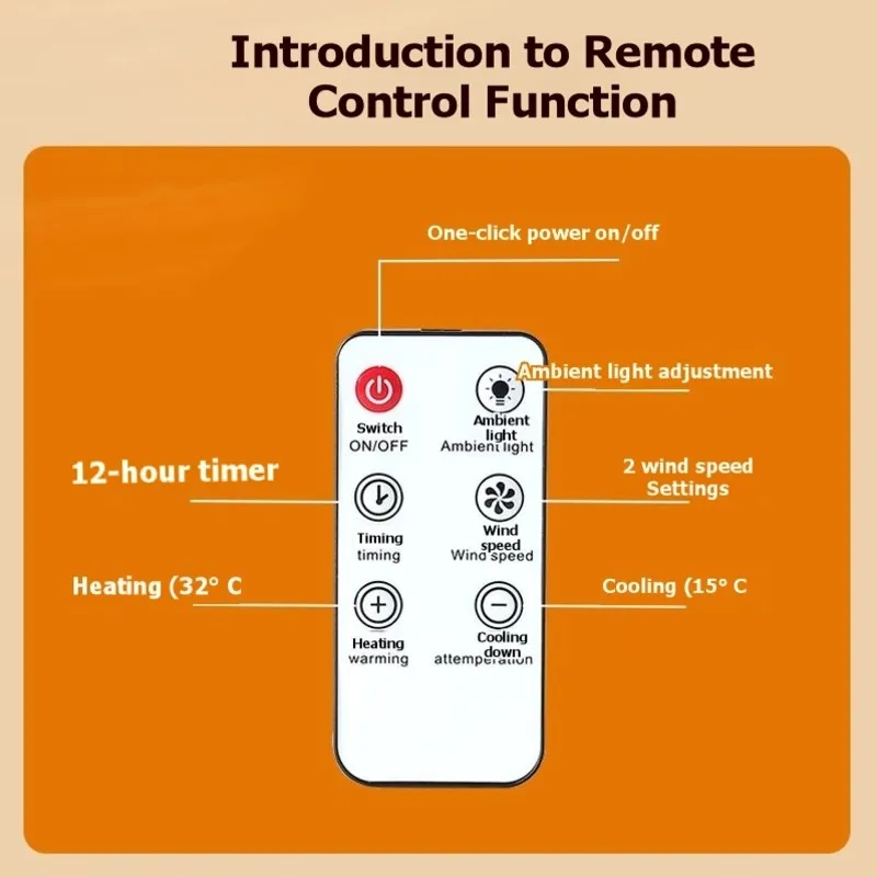 B58B-Wall-Mounted Small Electric Heater For Mini With Colorful Lights, Suitable For Office Desk& Home Use EU Plug
B58B-Wall-Mounted Small Electric Heater For Mini With Colorful Lights, Suitable For Office Desk& Home Use EU Plug