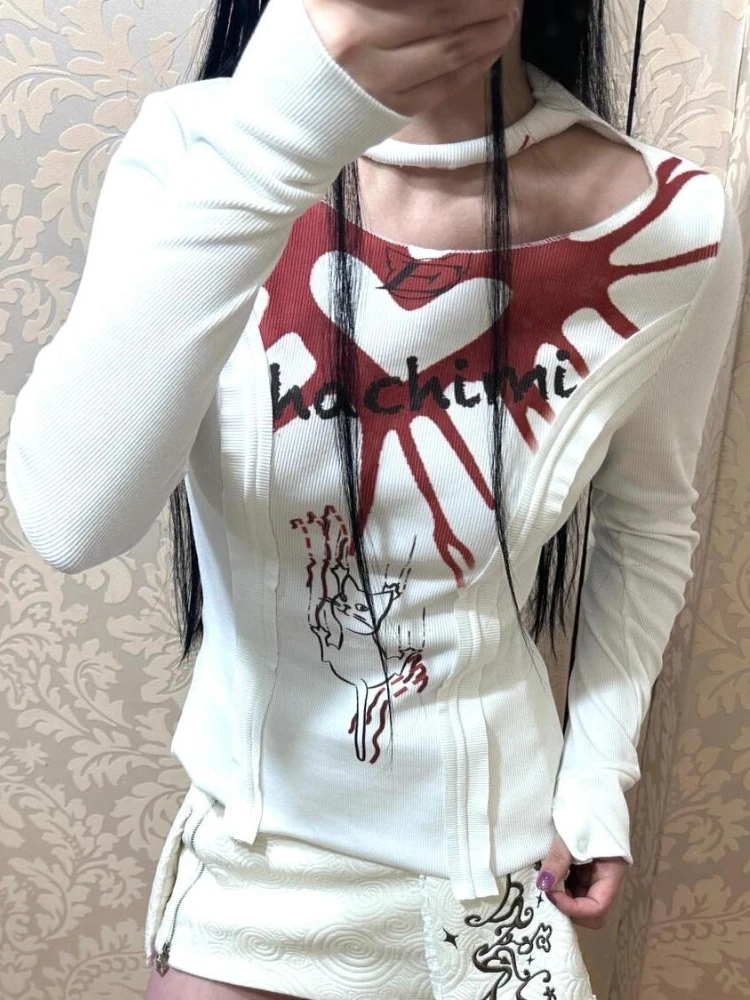 Hikigawa Chic Fashion Women Slim Long Sleeve Y2k T-Shirts New All Match Early Spring Knitted Pullovers Hollow Out Tops Mujer
Hikigawa Chic Fashion Women Slim Long Sleeve Y2k T-Shirts New All Match Early Spring Knitted Pullovers Hollow Out Tops Mujer