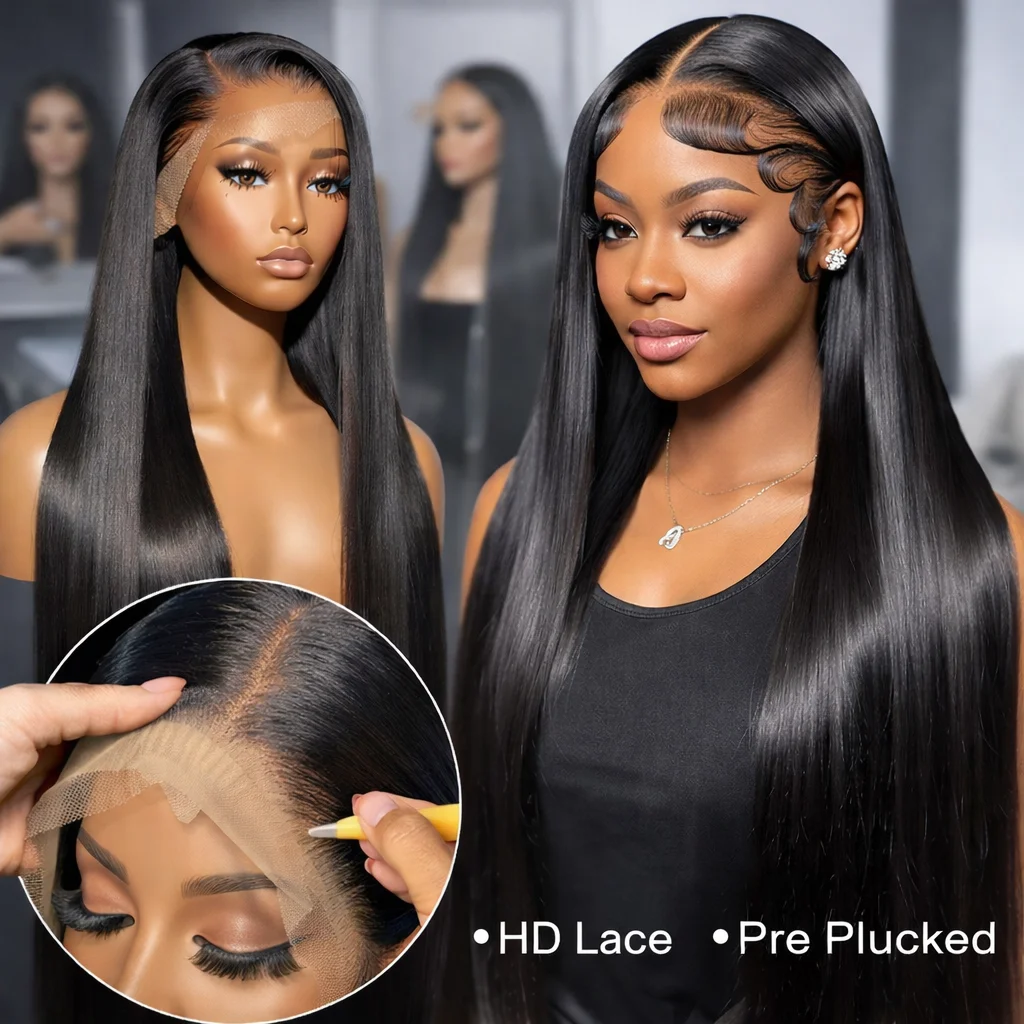 220% Density Bone Straight 13x6 HD Lace Frontal Wig 13x4 Lace Front Pre Plucked 5x5 4x4 Glueless Wig 100% Human Hair For Women
220% Density Bone Straight 13x6 HD Lace Frontal Wig 13x4 Lace Front Pre Plucked 5x5 4x4 Glueless Wig 100% Human Hair For Women