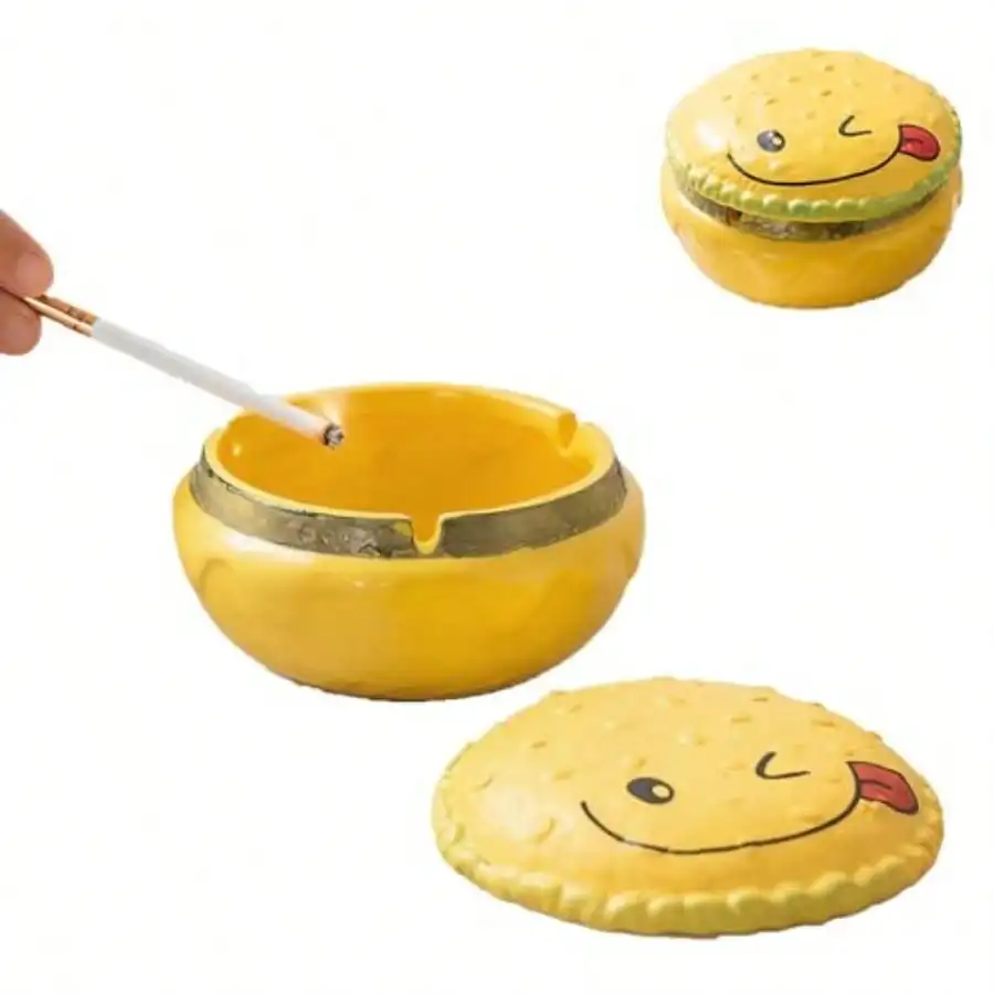 Cute Indoor Ceramic Ashtray For Smokers Hamburger Shape Ideal For Cigarettes Elegant Design Compact And Stylish
Cute Indoor Ceramic Ashtray For Smokers Hamburger Shape Ideal For Cigarettes Elegant Design Compact And Stylish