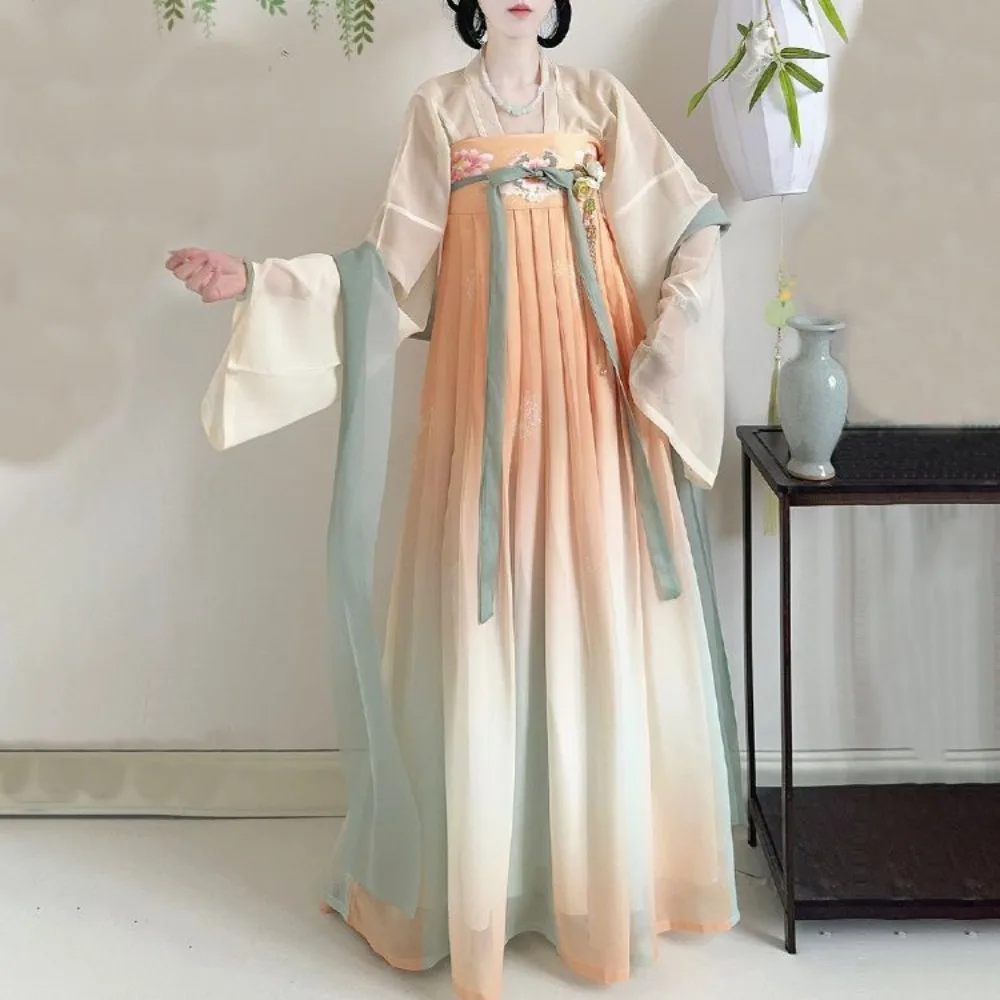 Original Tang Style Hanfu for Women, Gradient Chest-High Ruqun, Slimming Long Fairy Dress, Ancient Chinese Clothes Female
Original Tang Style Hanfu for Women, Gradient Chest-High Ruqun, Slimming Long Fairy Dress, Ancient Chinese Clothes Female