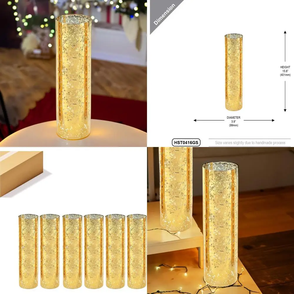 Золотистый стеклянный подсвечник с вкраплениями, 4 дюйма в ширину x 16 дюймов в высоту, с 6 открытыми цилиндрическими отсеками и трубчатыми абажурами.
Золотистый стеклянный подсвечник с вкраплениями, 4 дюйма в ширину x 16 дюймов в высоту, с 6 открытыми цилиндрическими отсеками и трубчатыми абажурами.