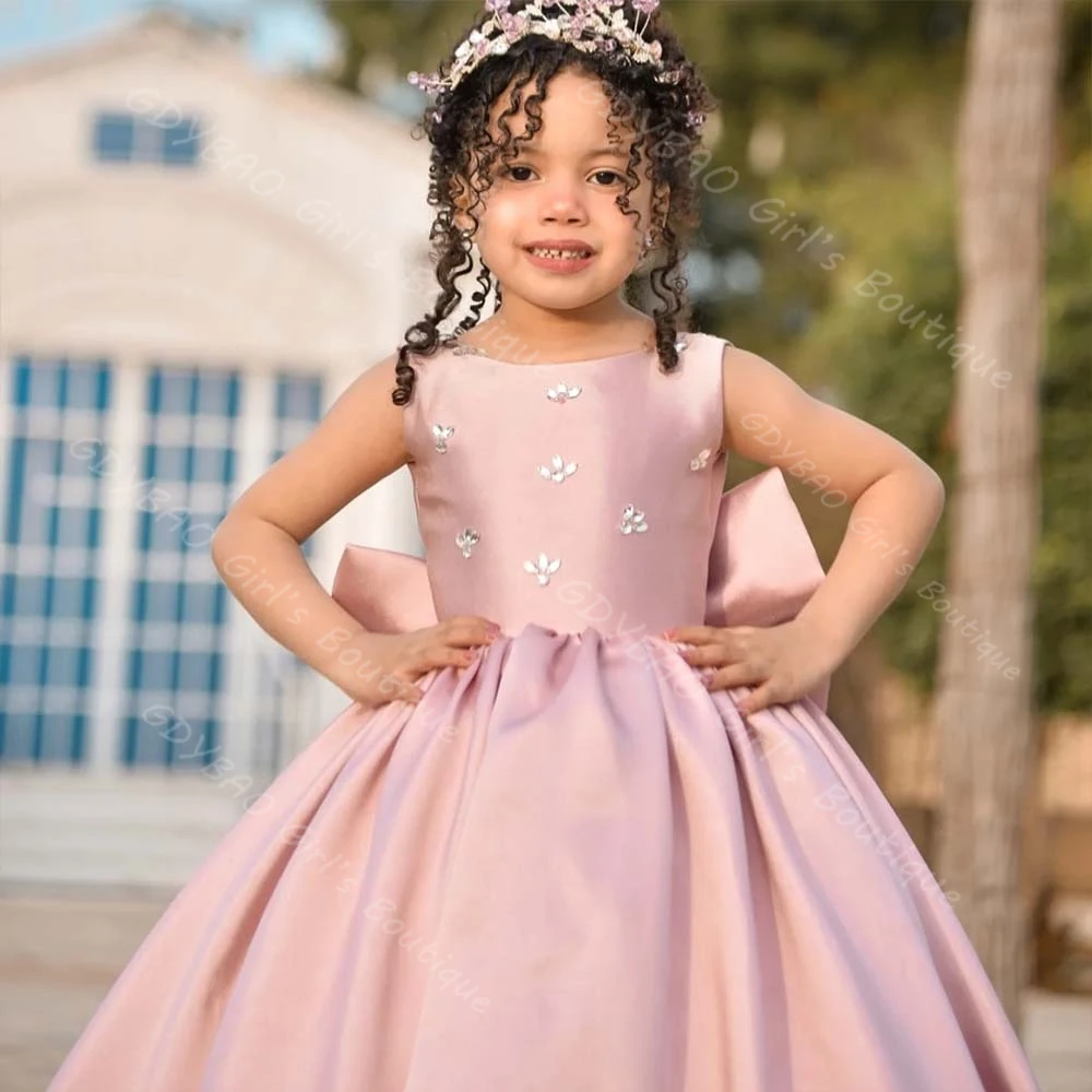 Pink Flower Girl Dress for Wedding Toddlers Backless Princess Pageant Dress with Satin Bow Customized Birthday Party Ball Gown
Pink Flower Girl Dress for Wedding Toddlers Backless Princess Pageant Dress with Satin Bow Customized Birthday Party Ball Gown
