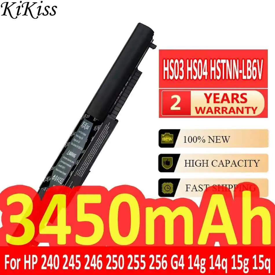 Laptop Battery 3450mAh For HP 240 245 246 250 255 256 G4 14g 14q 15g 15q 15T 15Z 807957-001 Hstnn-LB6U Hstnn-LB6V HS03 HS04
Laptop Battery 3450mAh For HP 240 245 246 250 255 256 G4 14g 14q 15g 15q 15T 15Z 807957-001 Hstnn-LB6U Hstnn-LB6V HS03 HS04