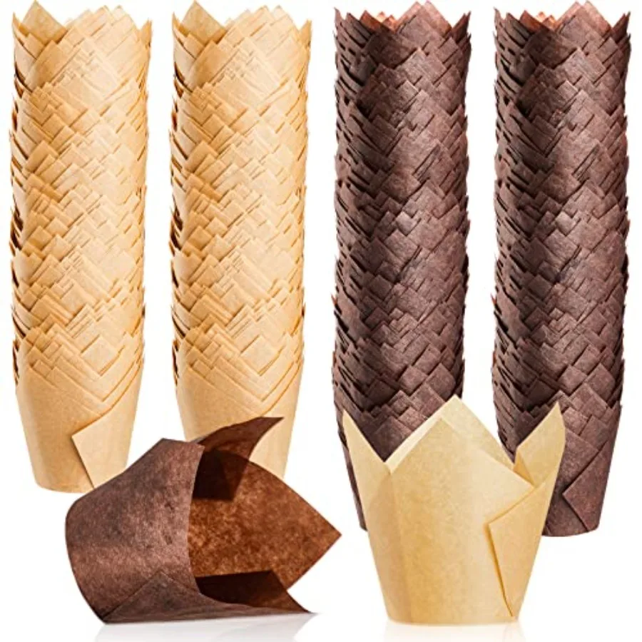 800 Pcs Tulip Cupcake Liners Baking Cups Muffin Baking Cupcake Liners Wrappers Greaseproof Tulip Cups Holders for Party Wedding
800 Pcs Tulip Cupcake Liners Baking Cups Muffin Baking Cupcake Liners Wrappers Greaseproof Tulip Cups Holders for Party Wedding