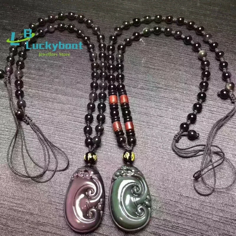 Natural rainbow obsidian eye carving ruyi pixiu amulet lucky pendant + Bead Chain necklaces for women and men gift Drop Shipping
Natural rainbow obsidian eye carving ruyi pixiu amulet lucky pendant + Bead Chain necklaces for women and men gift Drop Shipping