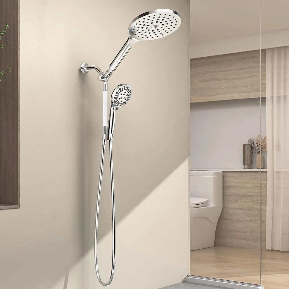 Double Shower Heads with 9 Modes, High Pressure Dual Shower Heads with Handheld Spray Combo, Rainfall Shower Head with Handheld
Double Shower Heads with 9 Modes, High Pressure Dual Shower Heads with Handheld Spray Combo, Rainfall Shower Head with Handheld