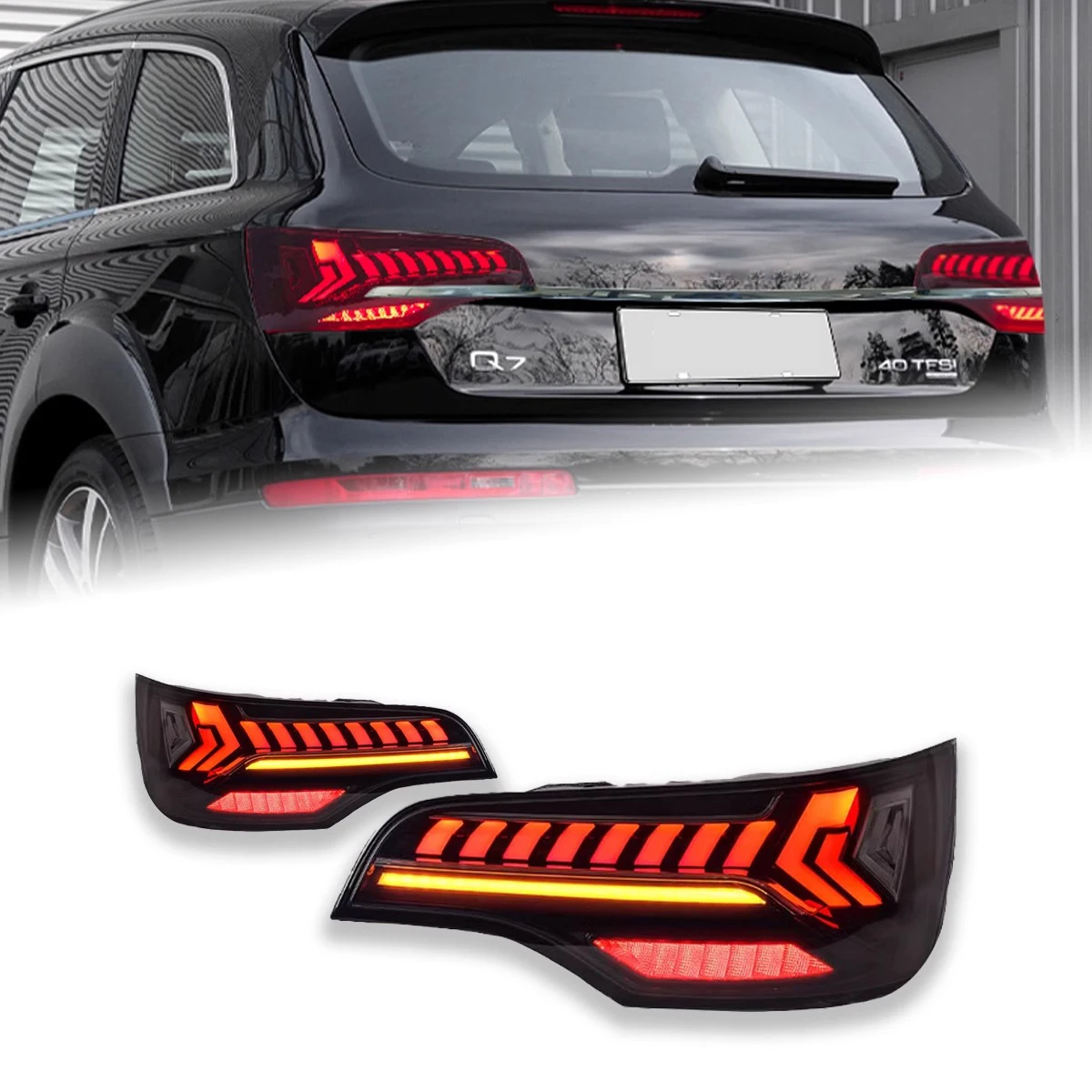 2Pcs Rear Lights for Audi Q7 2006-2015 LED Tail Lights Car Styling Tail Lamp DRL Brake Reverse Stop Lamp Automotive Accessories
2Pcs Rear Lights for Audi Q7 2006-2015 LED Tail Lights Car Styling Tail Lamp DRL Brake Reverse Stop Lamp Automotive Accessories