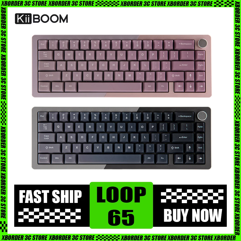 KiiBOOM LOOP65 Mechanical Keyboard Aluminium Alloy Tri Mode Bluetooth Wireless Gaming Keyboard Customize Split Type RGB VIA/QMK
KiiBOOM LOOP65 Mechanical Keyboard Aluminium Alloy Tri Mode Bluetooth Wireless Gaming Keyboard Customize Split Type RGB VIA/QMK